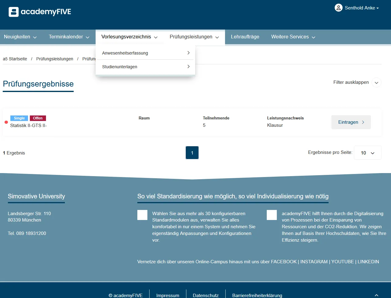 screenshot 12 bewerten campusweb noteneingabe durch doz