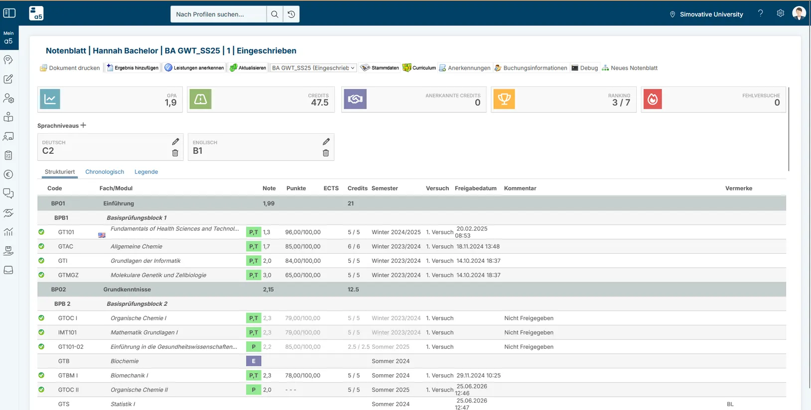 screenshot 13 bewerten notenblatt stud profil in a5
